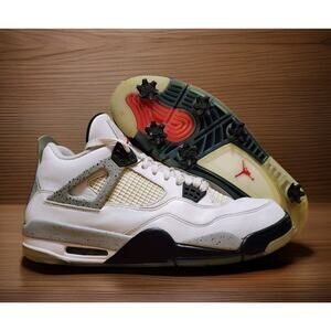 Air Jordan IV 4 Retro White Cement Golf Shoes White Men's Size 12 (CU9981-100)